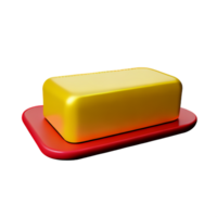butter 3d rendering icon illustration png