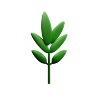 herbes 3d le rendu icône illustration png