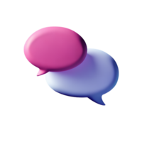chat bubble 3d rendering icon illustration png