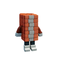 brick 3d rendering icon illustration png