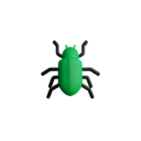 bug 3d rendering icon illustration png