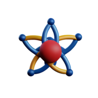 Atom 3d Rendern Symbol Illustration png