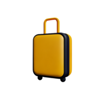 suitcase 3d rendering icon illustration png