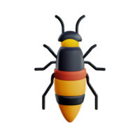 bug 3d rendering icon illustration png