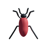 bug 3d rendering icon illustration png