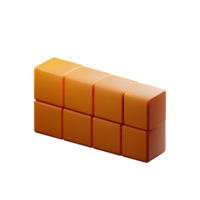 brick 3d rendering icon illustration png