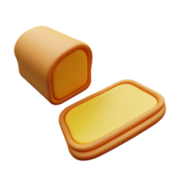 butter 3d rendering icon illustration png