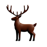 reindeer 3d rendering icon illustration png