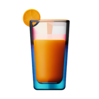 naranja jugo 3d representación icono ilustración png