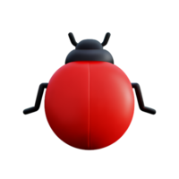 coccinelle 3d le rendu icône illustration png