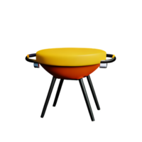 grill 3d tolkning ikon illustration png