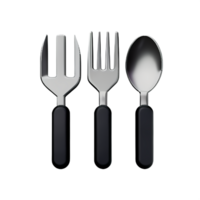 fork 3d rendering icon illustration png