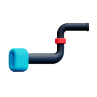 pipe 3d rendering icon illustration png