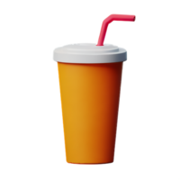 Orange jus 3d le rendu icône illustration png