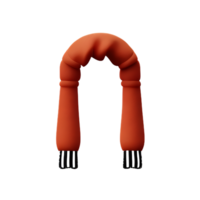 scarf 3d tolkning ikon illustration png