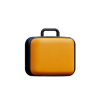 suitcase 3d rendering icon illustration png