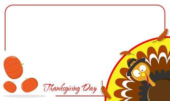 Happy Thanksgiving Day Background with copy space area vector