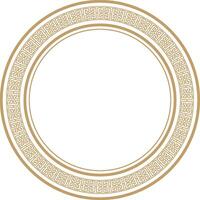 chino dorado circulo marco decorativo diseño. vector