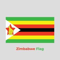 The Zimbabwe Flag vector