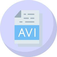 Avi File Format Vector Icon Design