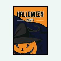 Halloween poster vector design minimalist