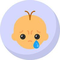 Crying Vector Icon Design