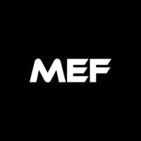 mef letra logo diseño, inspiración para un único identidad. moderno elegancia y creativo diseño. filigrana tu éxito con el sorprendentes esta logo. vector