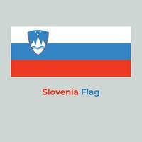 The Slovenia Flag vector