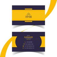 Modern Creative and Simple Corporate Business Card Template Design. vector