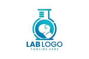 Flat modern simple laboratory logo template icon symbol vector design illustration