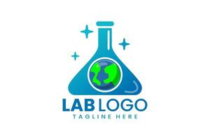 Flat modern simple laboratory logo template icon symbol vector design illustration