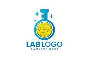 Flat modern simple laboratory logo template icon symbol vector design illustration