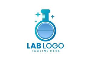 Flat modern simple laboratory logo template icon symbol vector design illustration