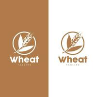 Wheat Logo Grain Design Simple Illustration Template vector