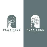 árbol logo planta diseño vector ilustrador modelo