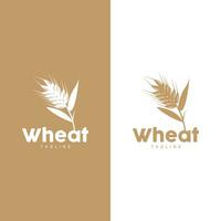 Wheat Logo Grain Design Simple Illustration Template vector