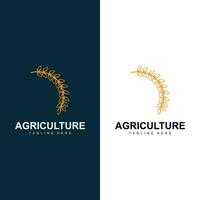 Rice Logo, Farm Wheat Logo Design, Vector Symbol Icon Graphic Illustration