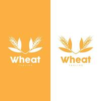 Wheat Logo Grain Design Simple Illustration Template vector