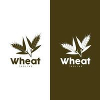 Wheat Logo Grain Design Simple Illustration Template vector