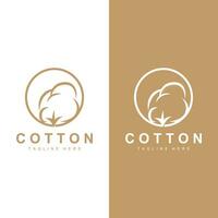 Cotton Logo Plant Design Vector Templet Symbol