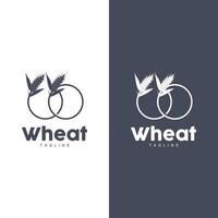 Wheat Logo Grain Design Simple Illustration Template vector