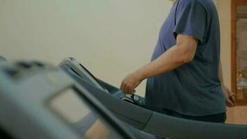 Treadmill workout in the gym video