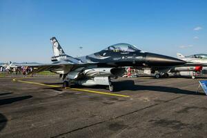 Belgian Air Force special livery Lockheed Martin F-16AM Fighting Falcon FA-101 fighter jet aircraft static display at SIAF Slovak International Air Fest 2019 photo