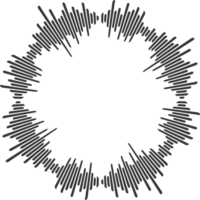 Kreis Klang Welle. Audio- Musik- Ausgleich. runden kreisförmig Symbol. Spektrum radial Muster und Frequenz Rahmen png