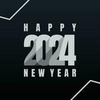 Happy New Year 2024 design template background vector
