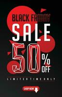 Black Friday Sale poster media promotion design vector