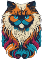 gato face mascote logotipo png transparente ai generativo