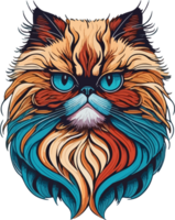 Cat Face Mascot Logo Concept AI Generative png