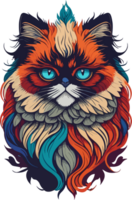 gato face mascote logotipo png livre ai generativo