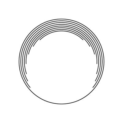 circle frame with line style ellement illustration